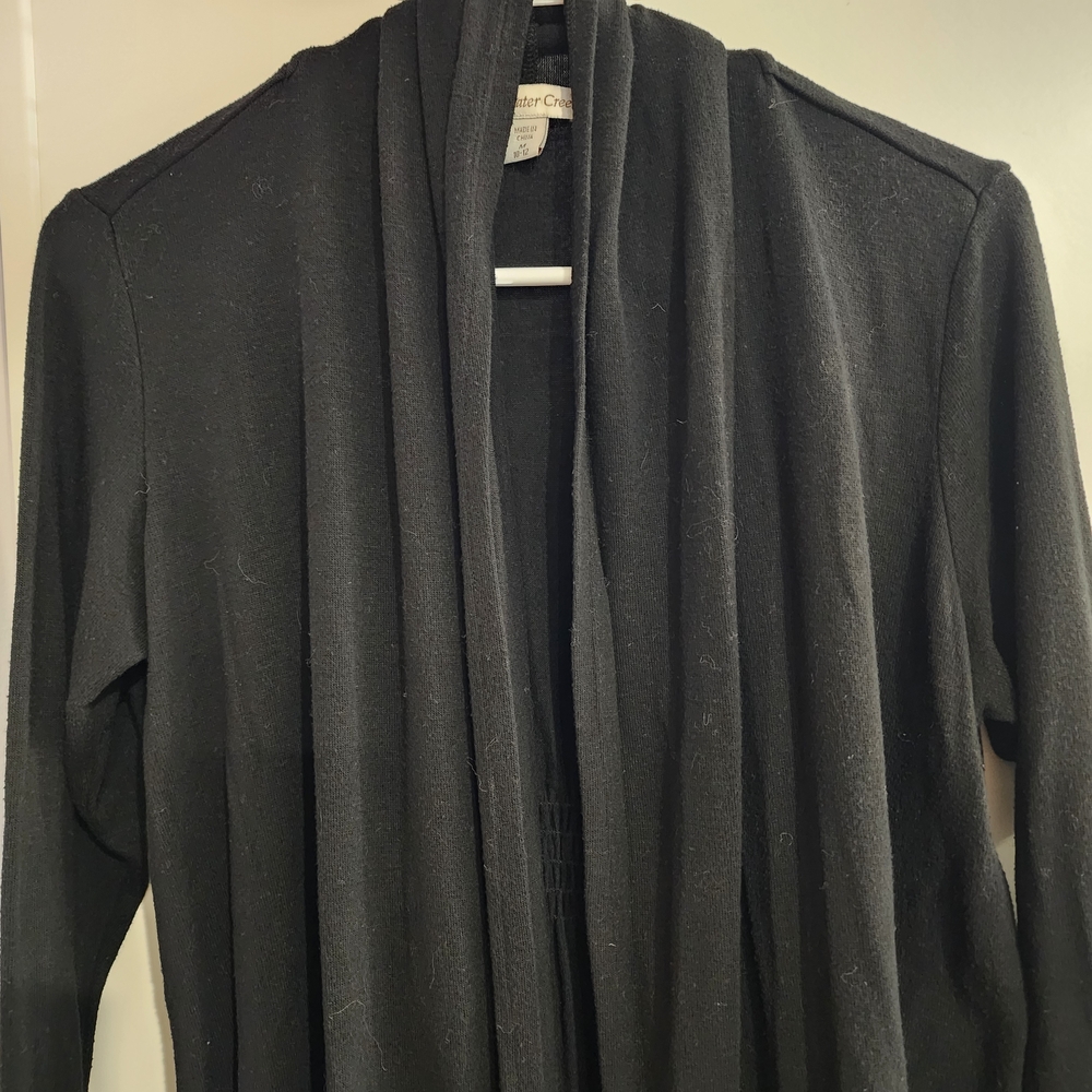 Coldwater Creek Black Knit Cardigan